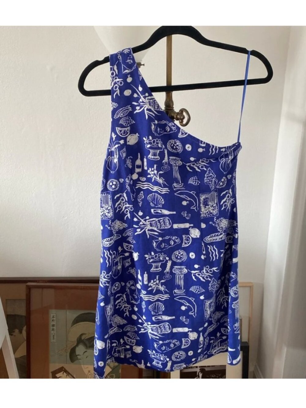 NWT Madewell Lisa Says Gah collab blue one shoulder asymmetrical size 2 dress